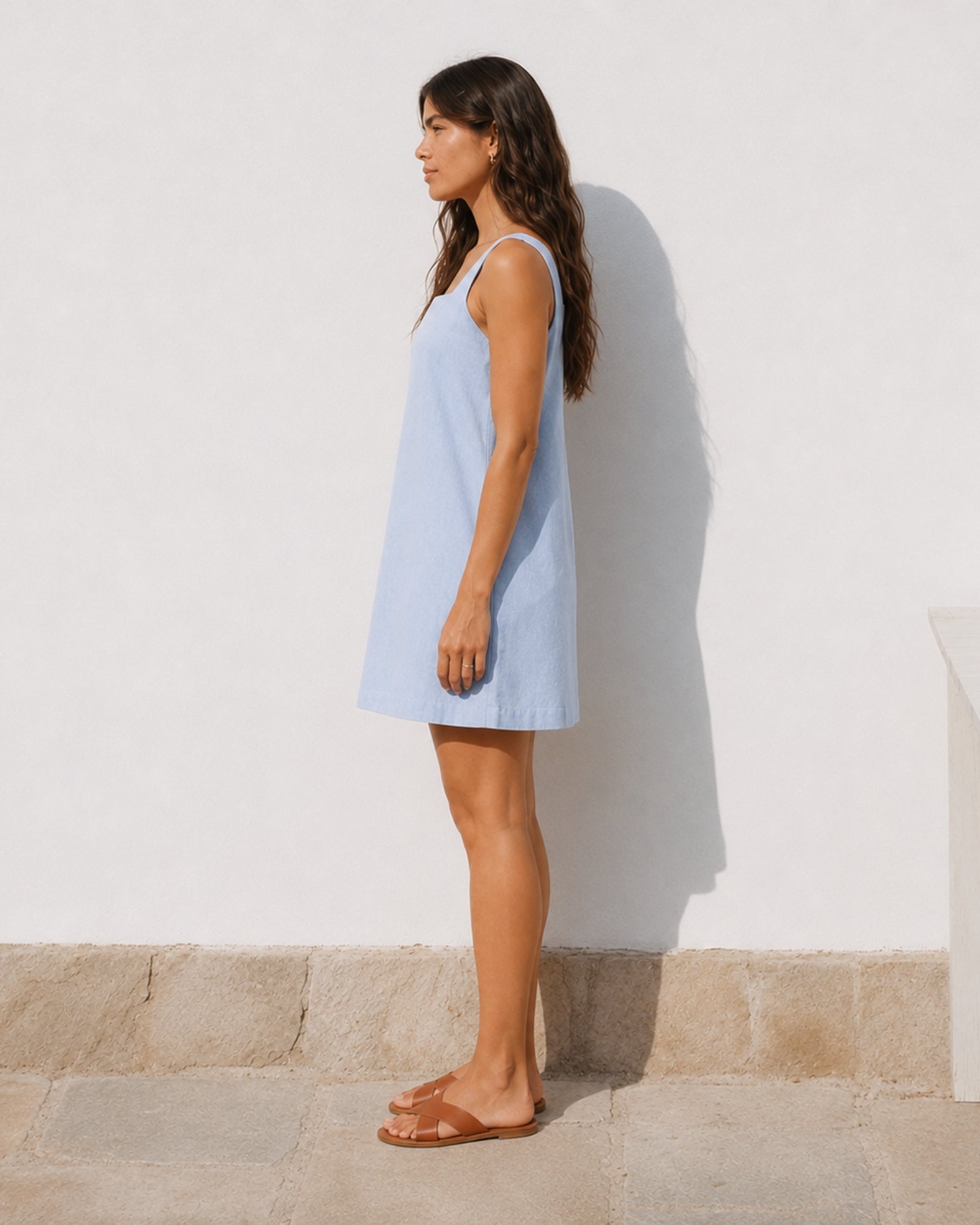 Robe mini en lin