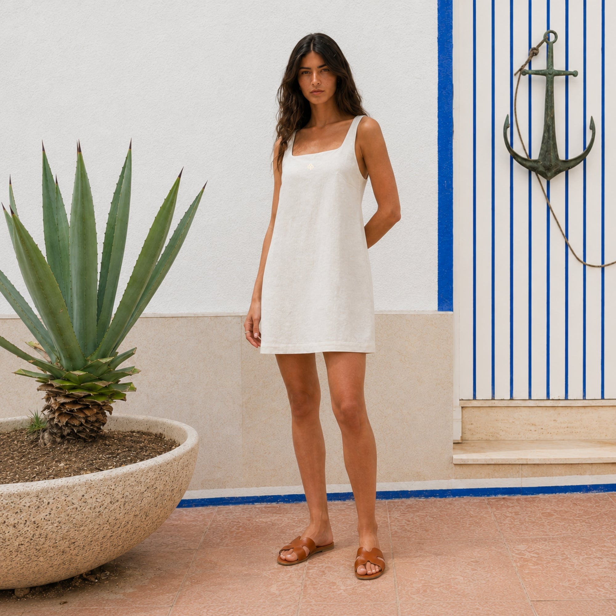 Robe mini en Coton Lin