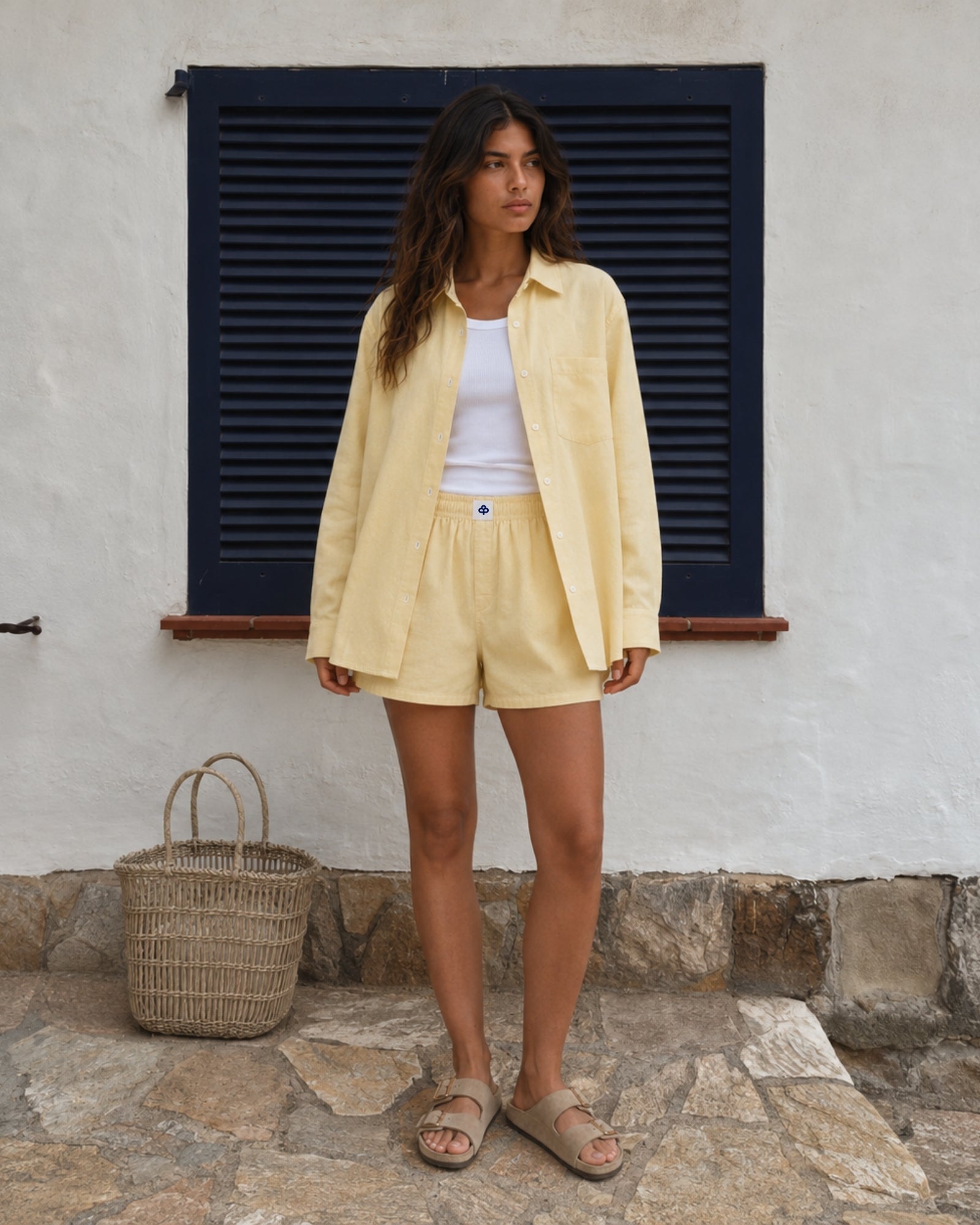 Short boxer en coton