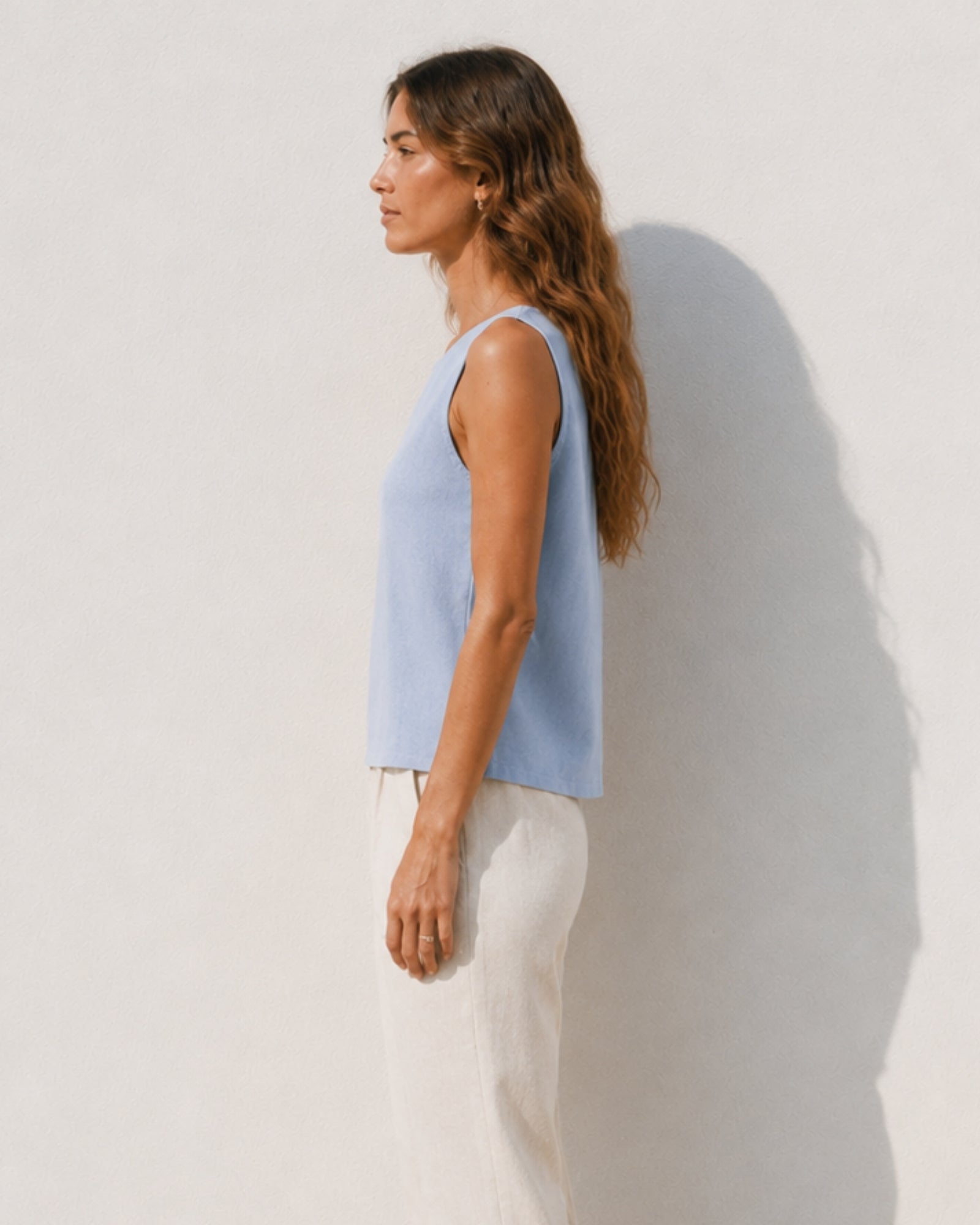 Sleeveless Linen Top
