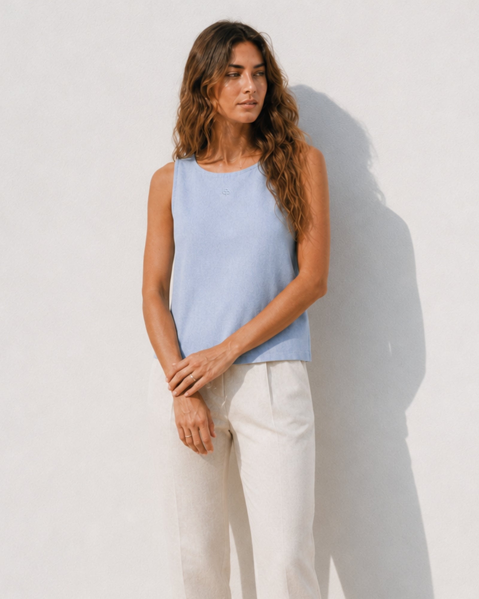 Sleeveless Linen Top