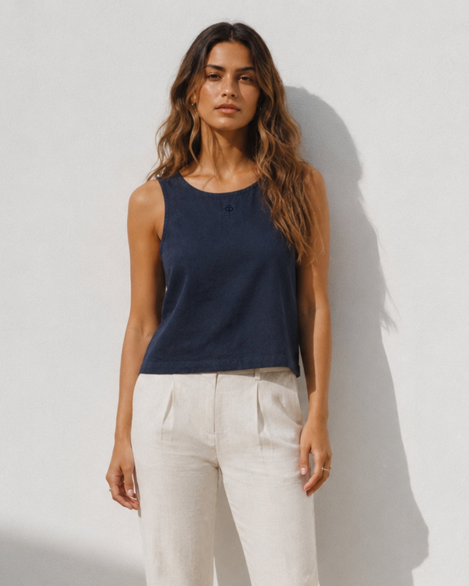 Sleeveless Linen Top