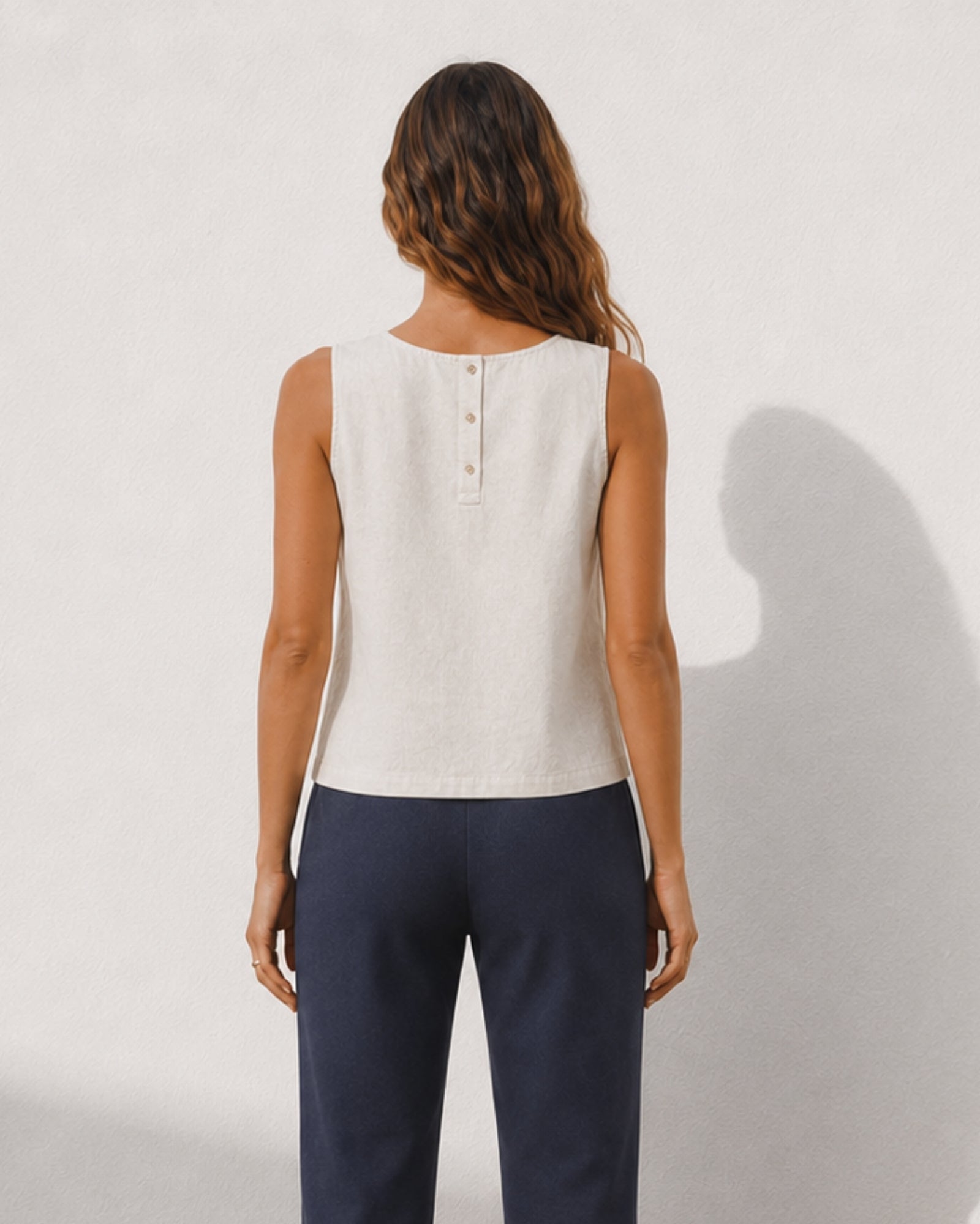 Sleeveless Linen Top