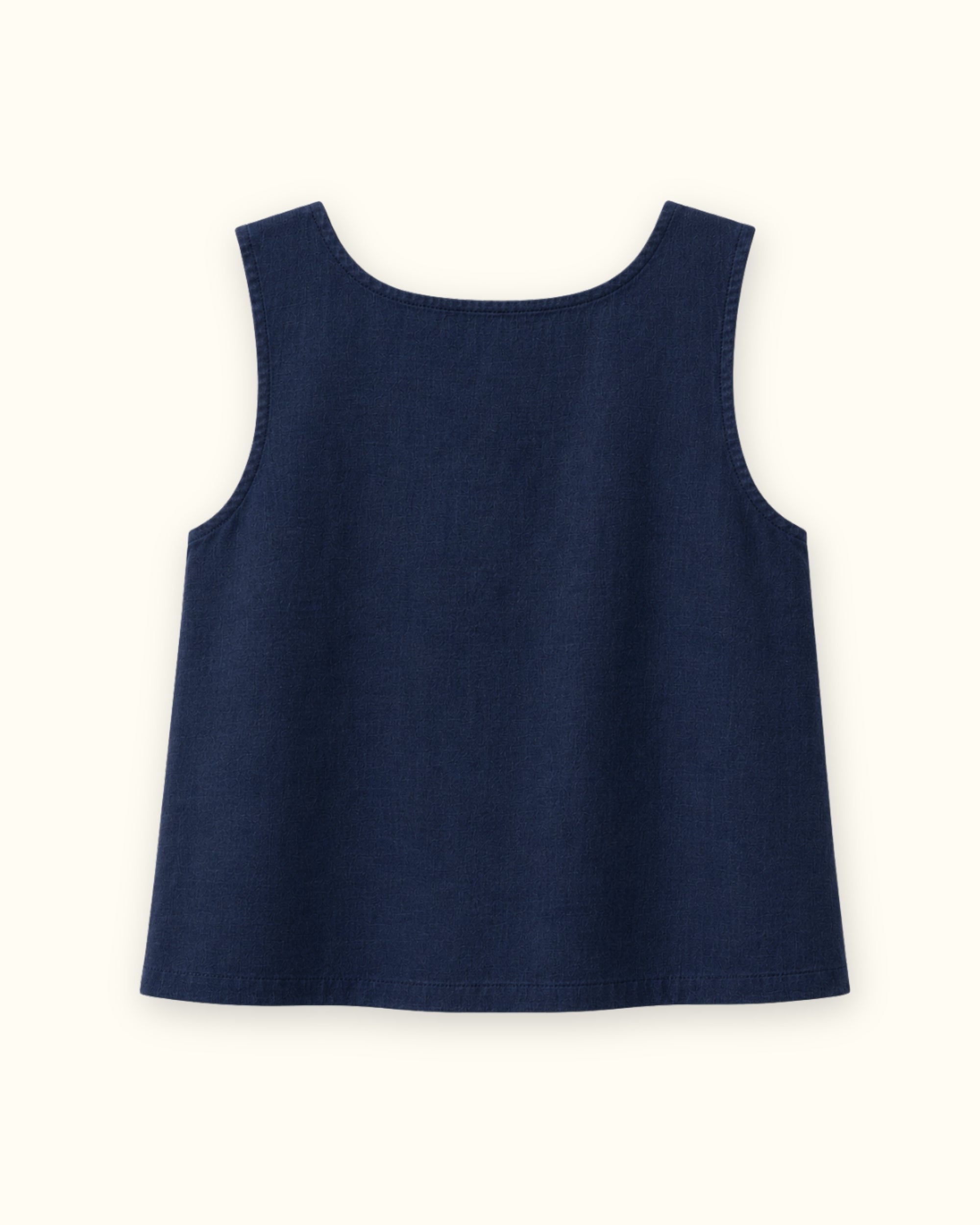 Square Neck Linen Top