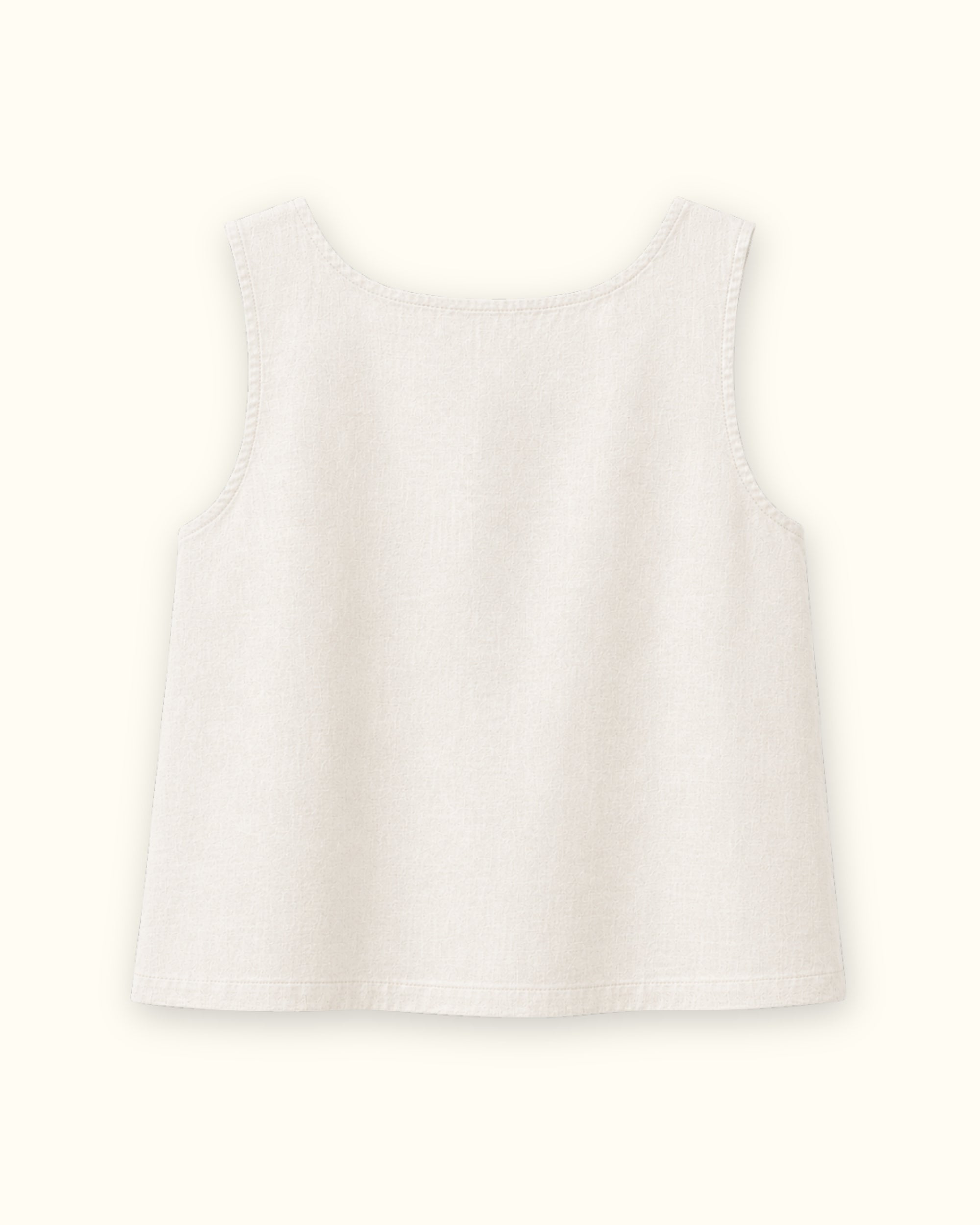 Square Neck Linen Top