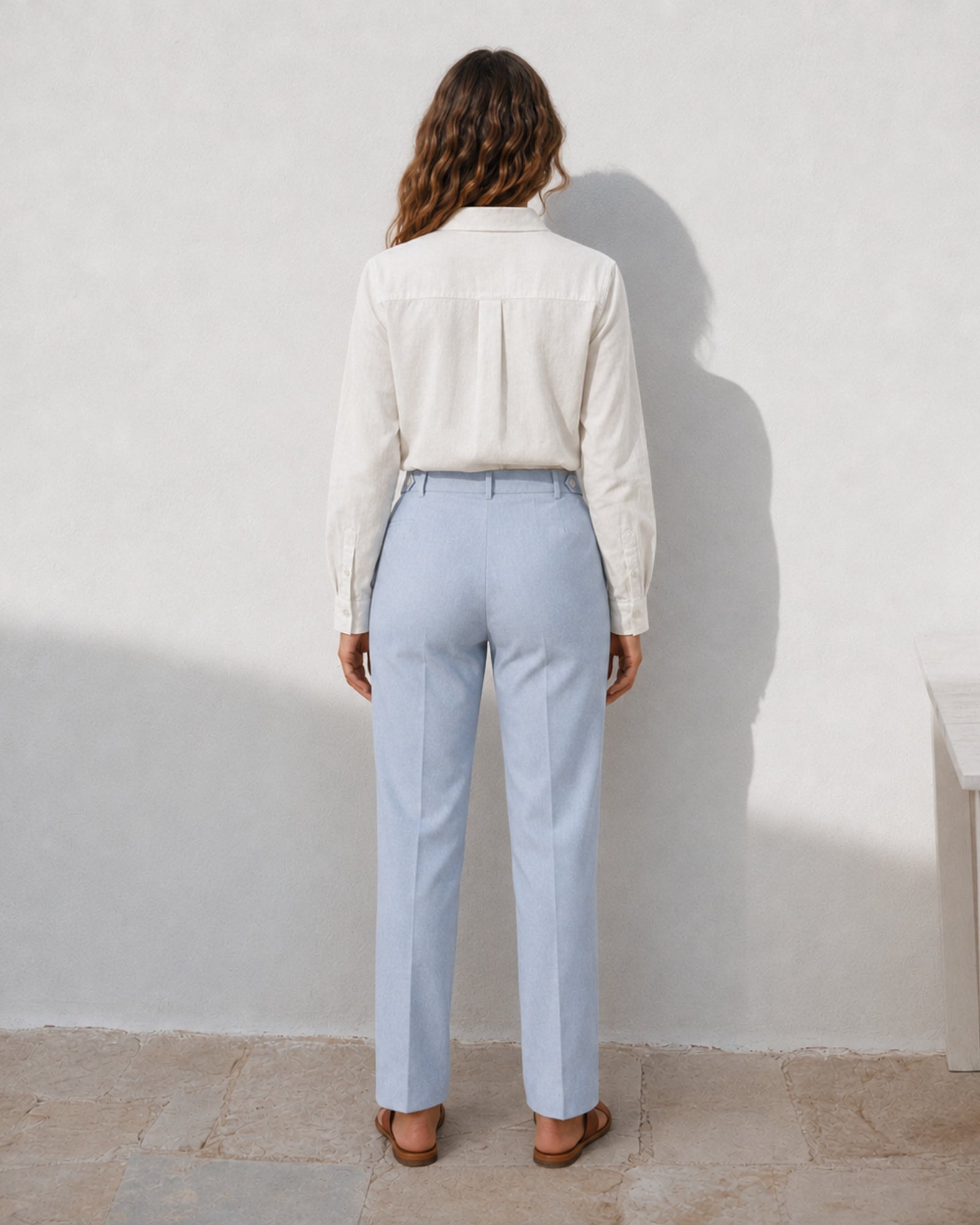 Straight Leg Linen Pants