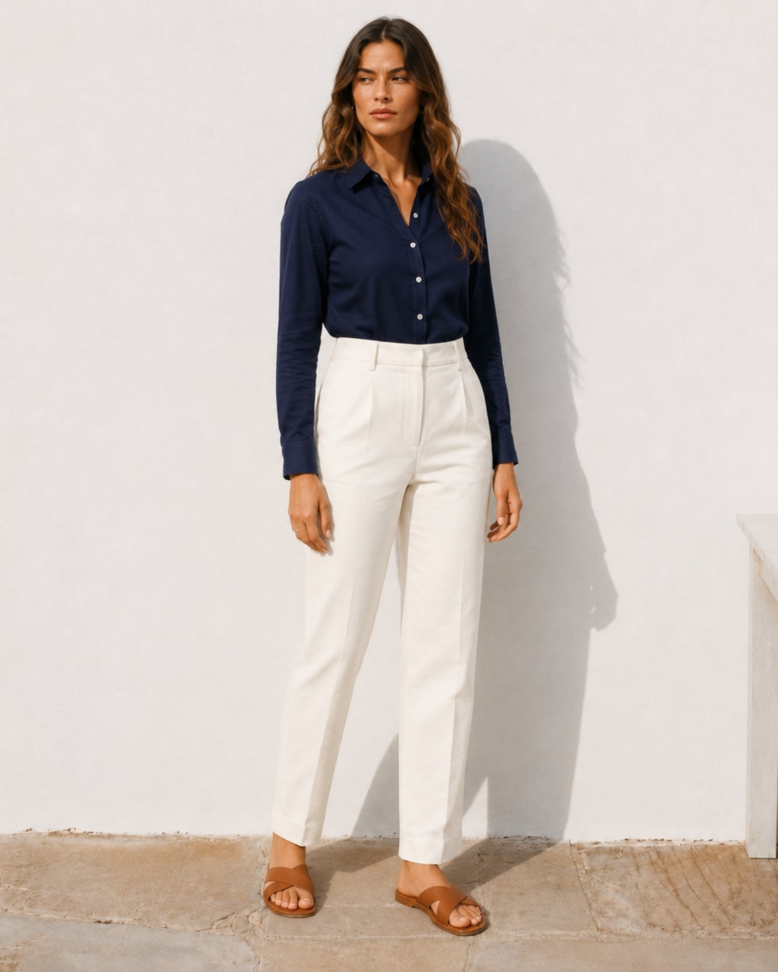 Straight Leg Linen Pants