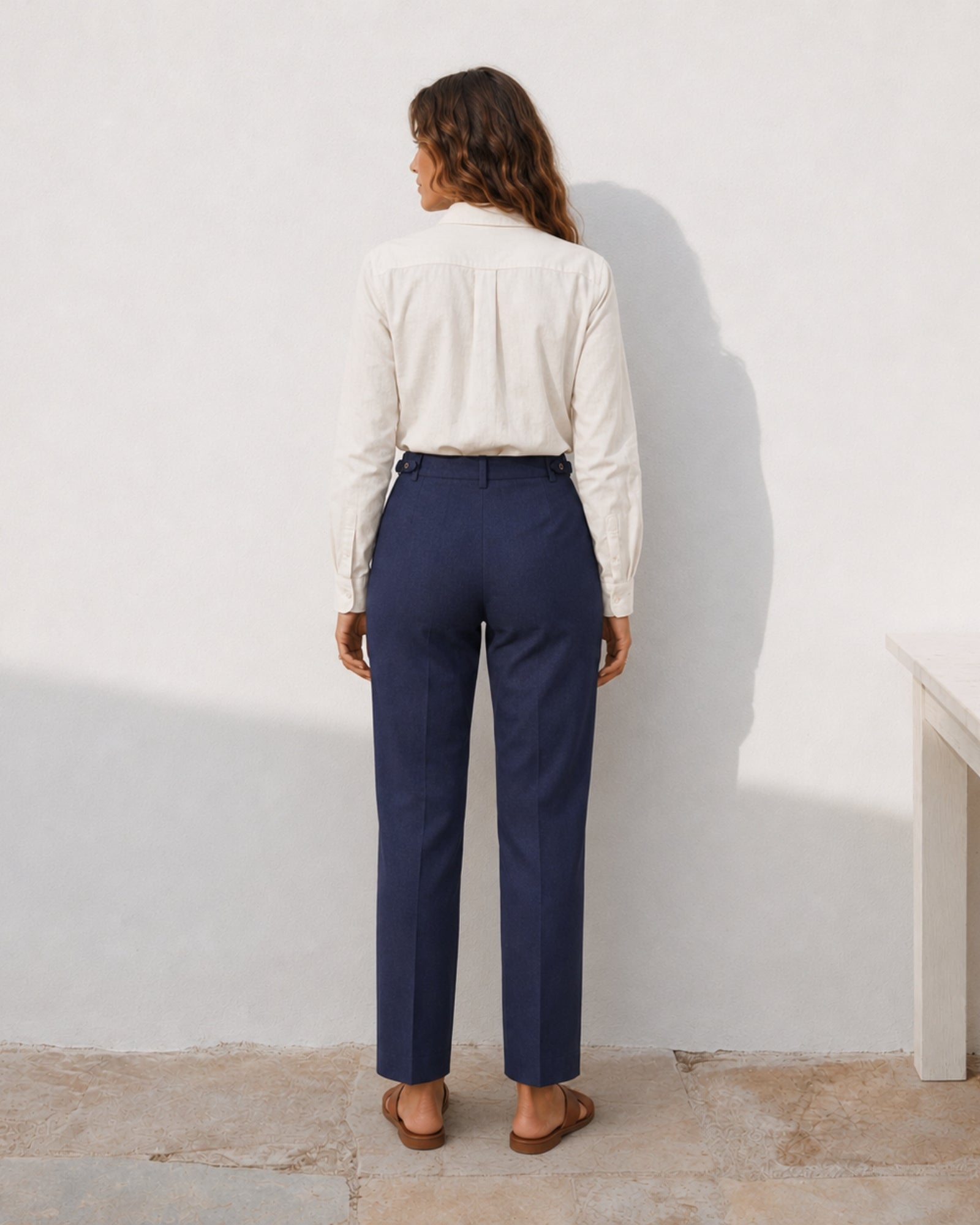 Straight Leg Linen Pants