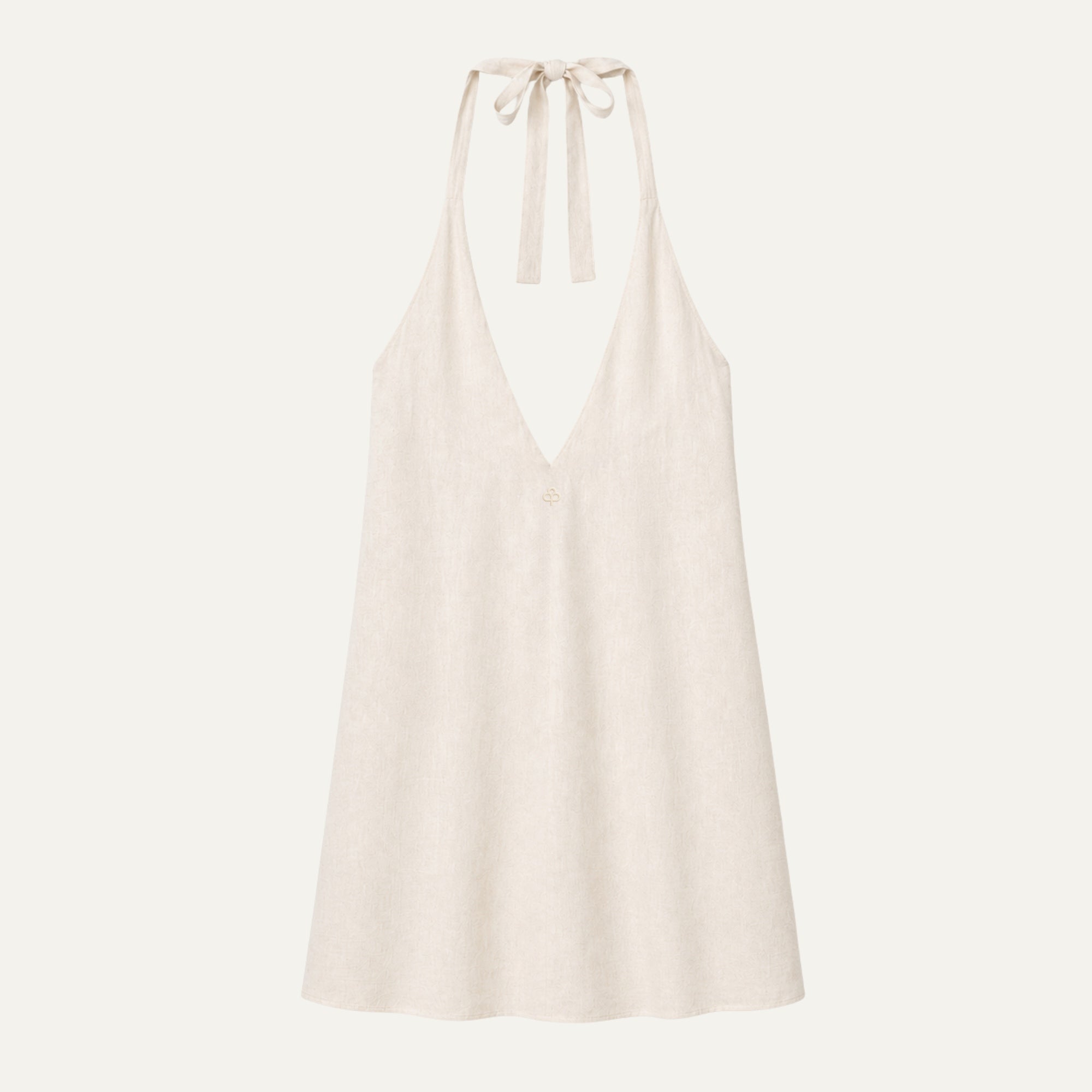 Robe Halter Coton Lin