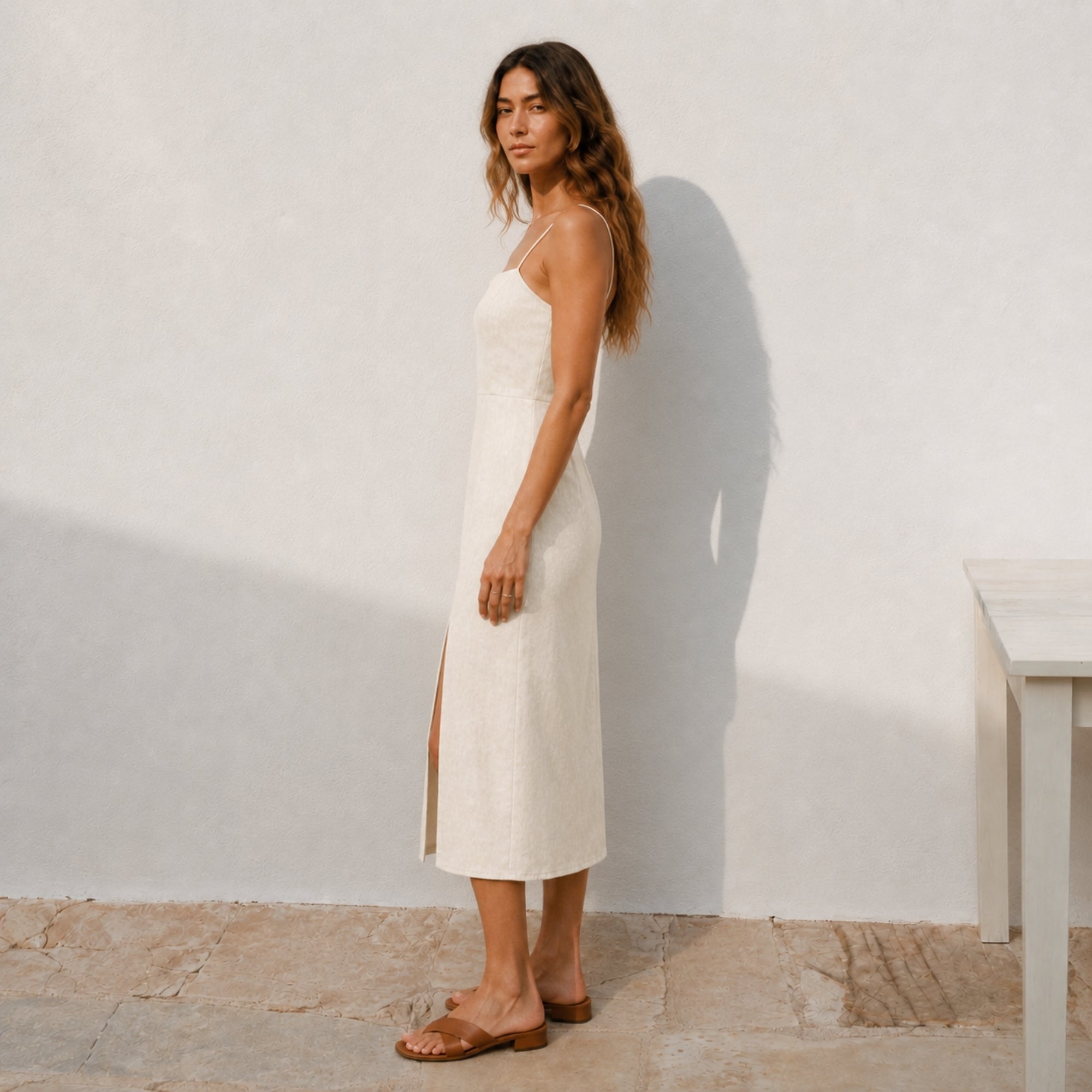 Robe midi en lin
