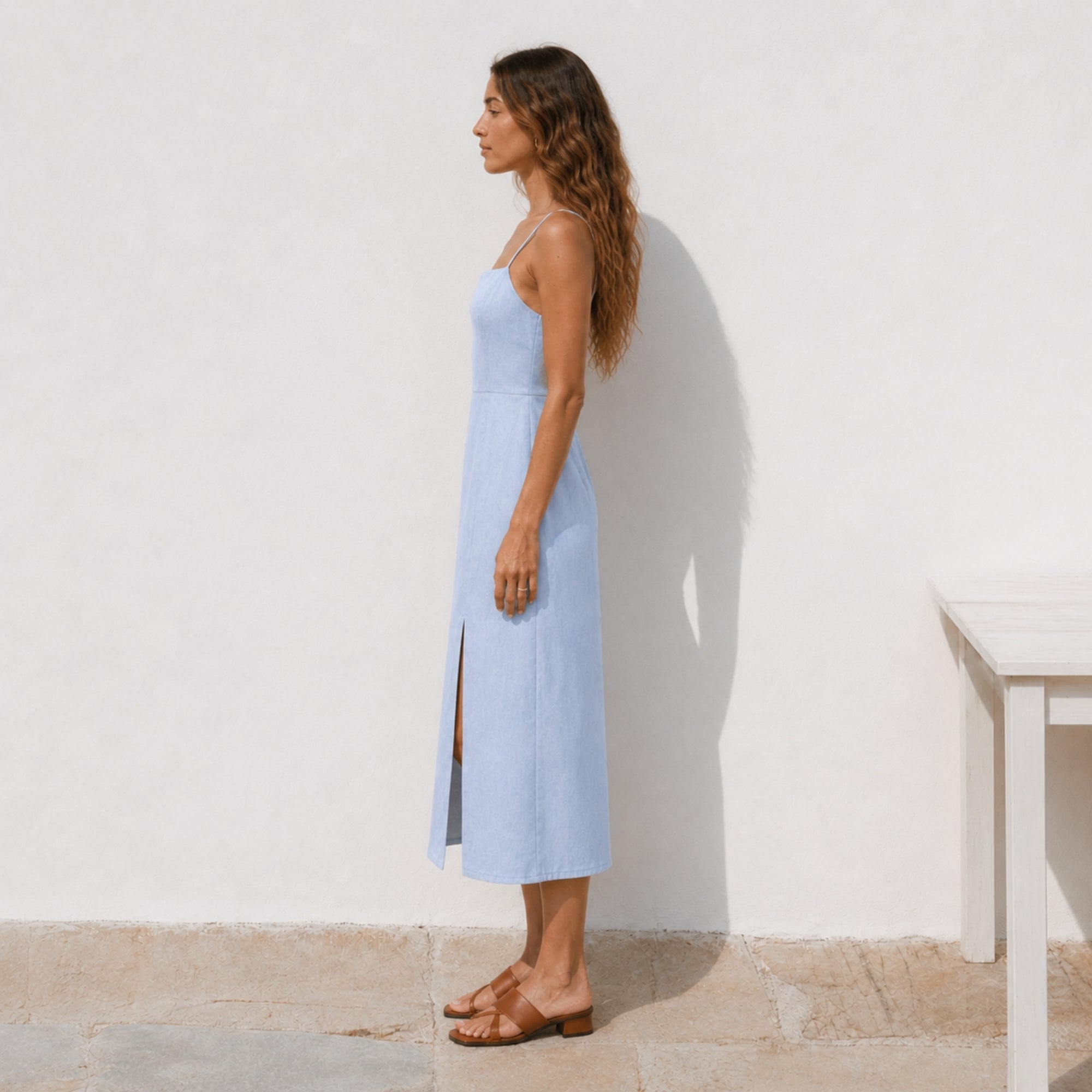 Robe midi en lin