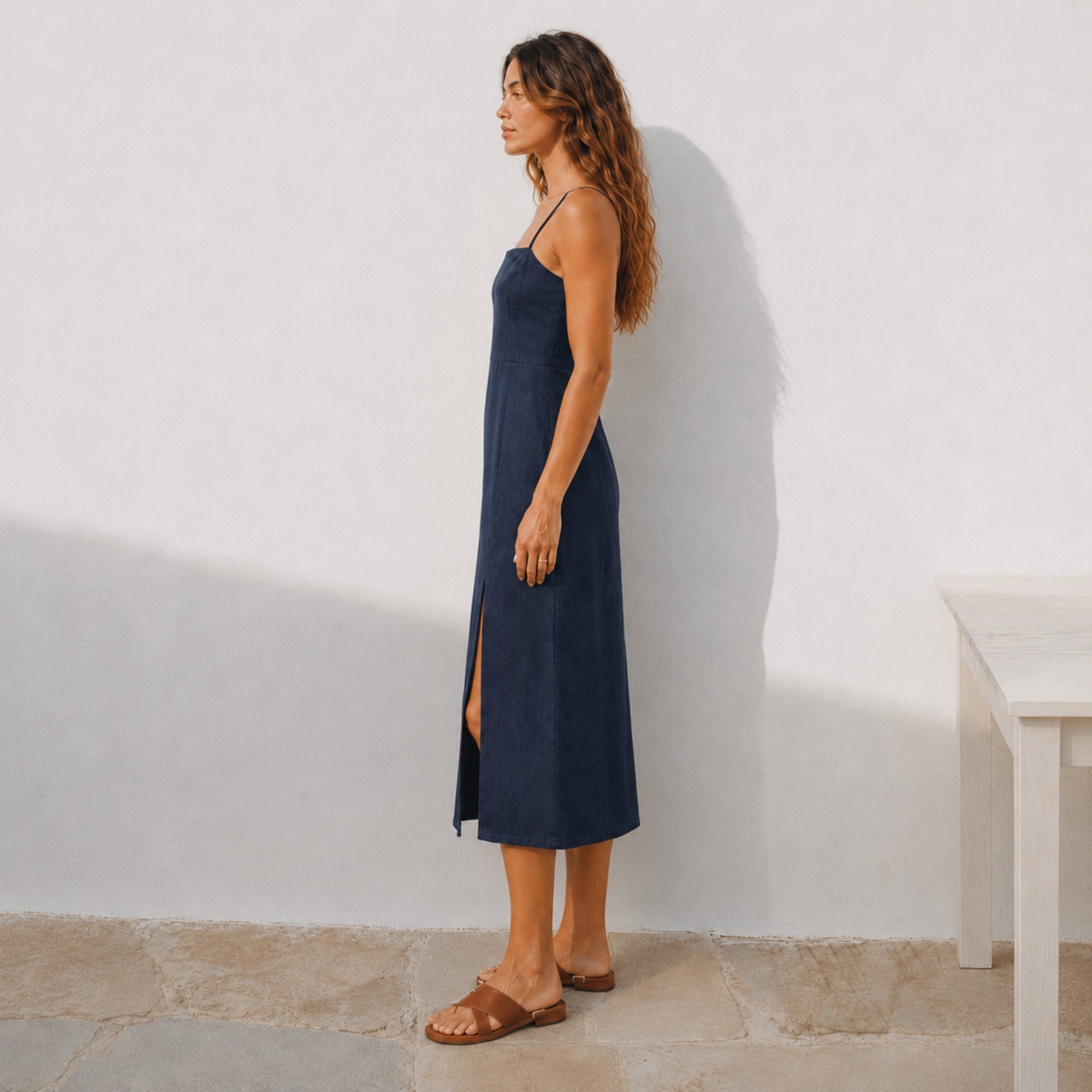 Robe midi en lin