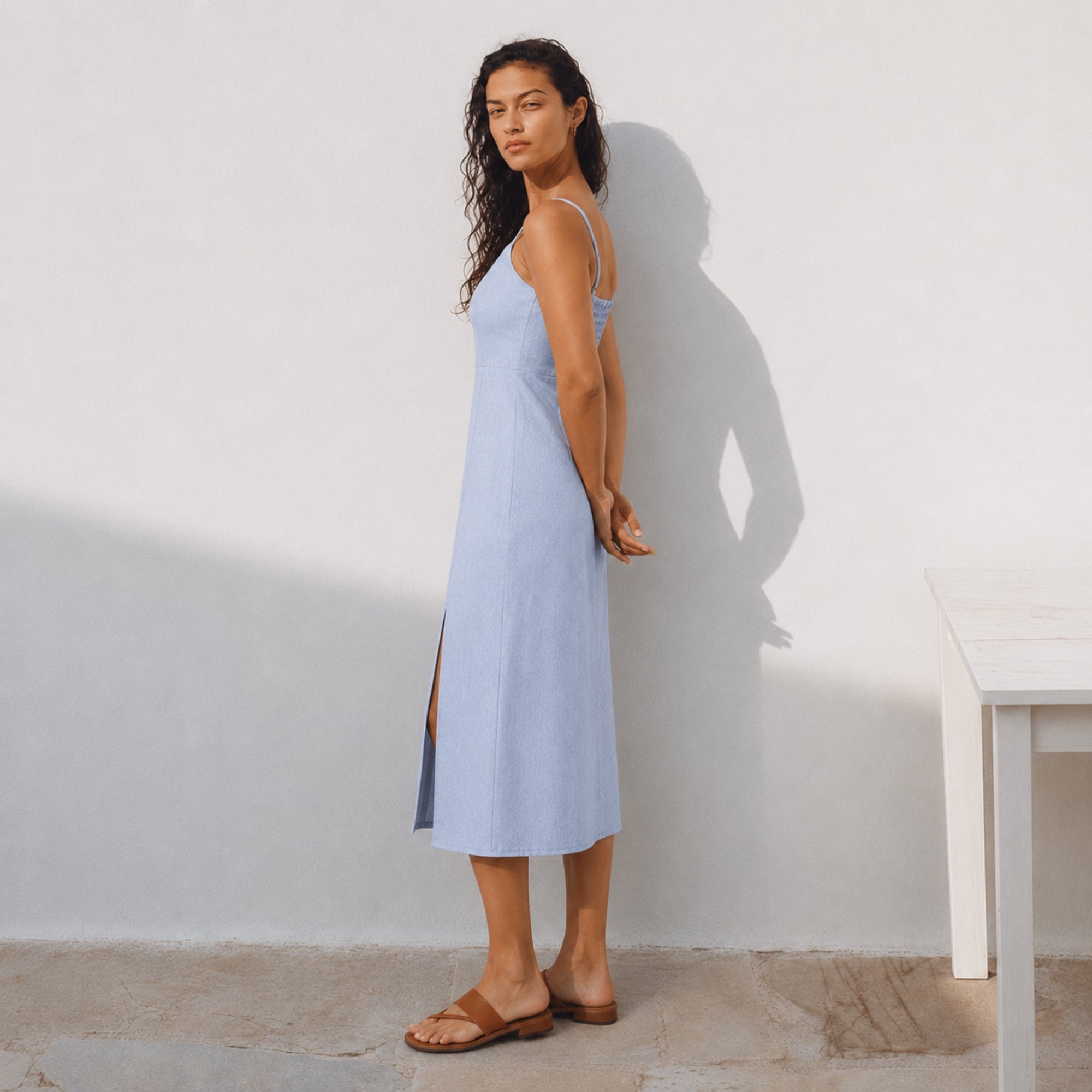 Robe Midi Coton Lin