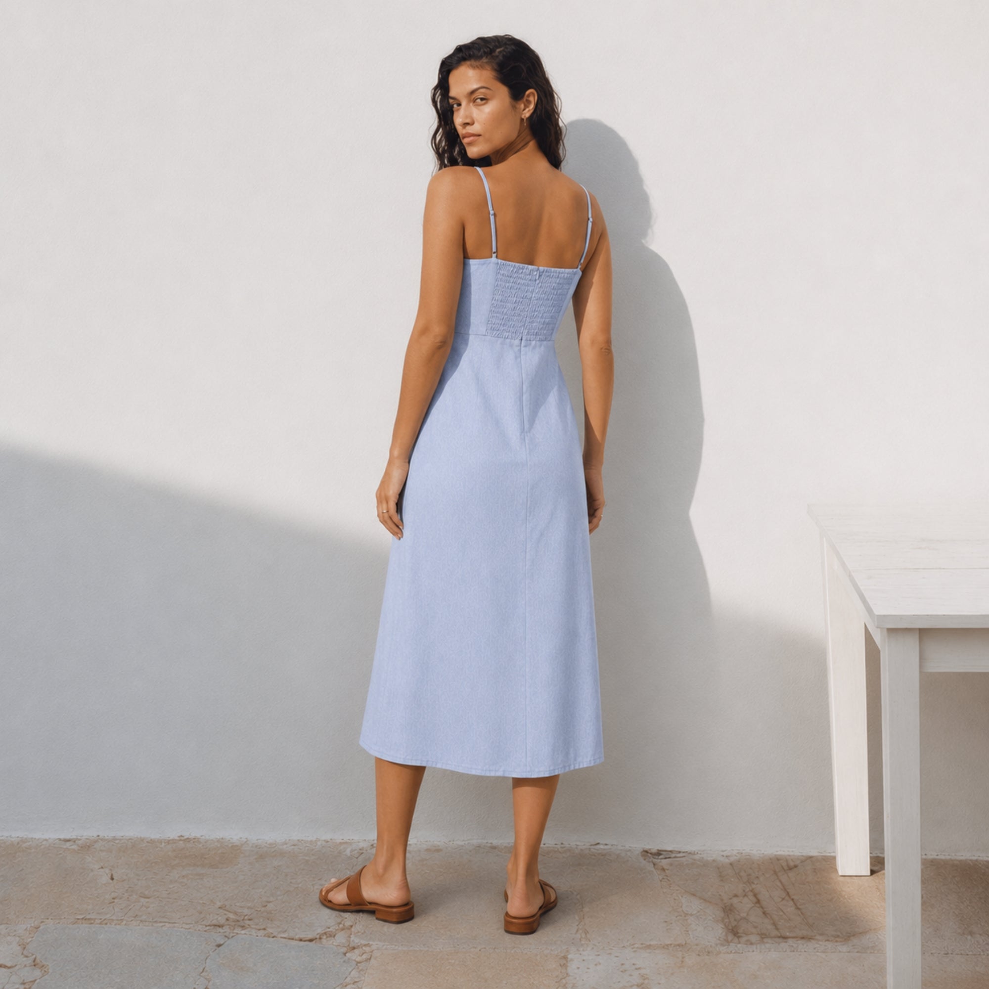 Robe Midi Coton Lin