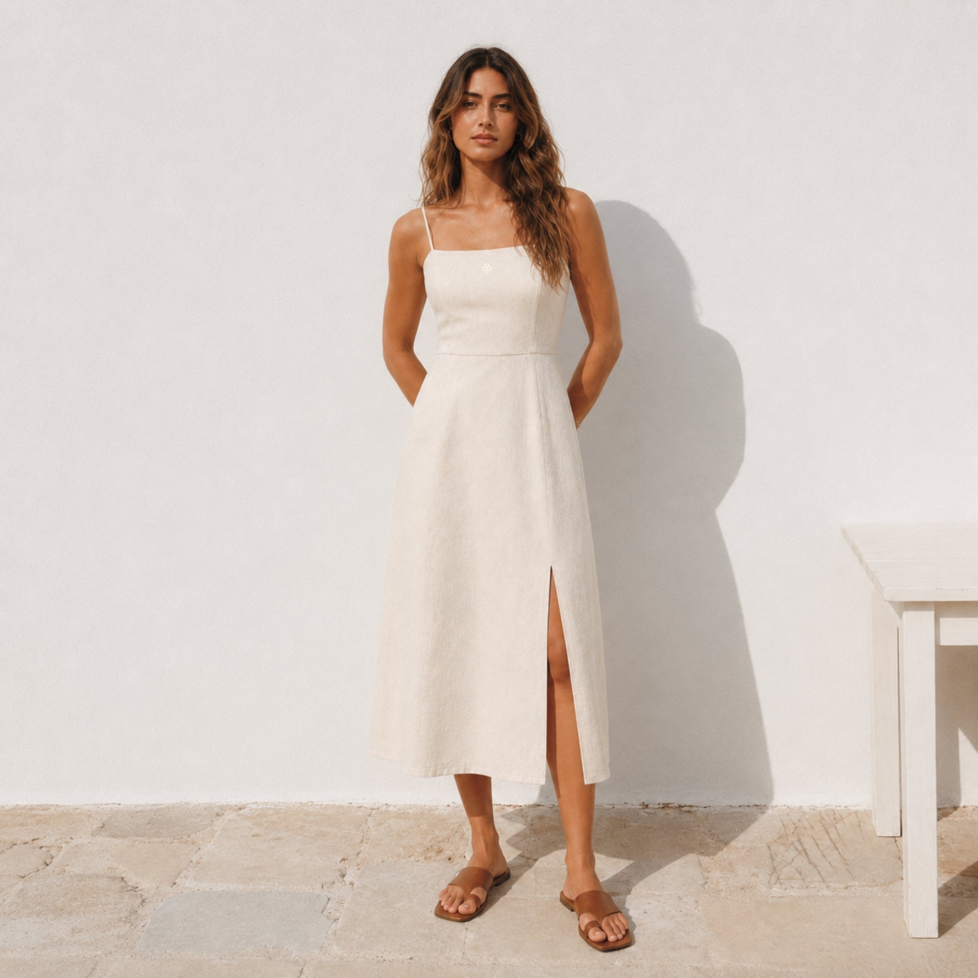 Robe Midi Coton Lin