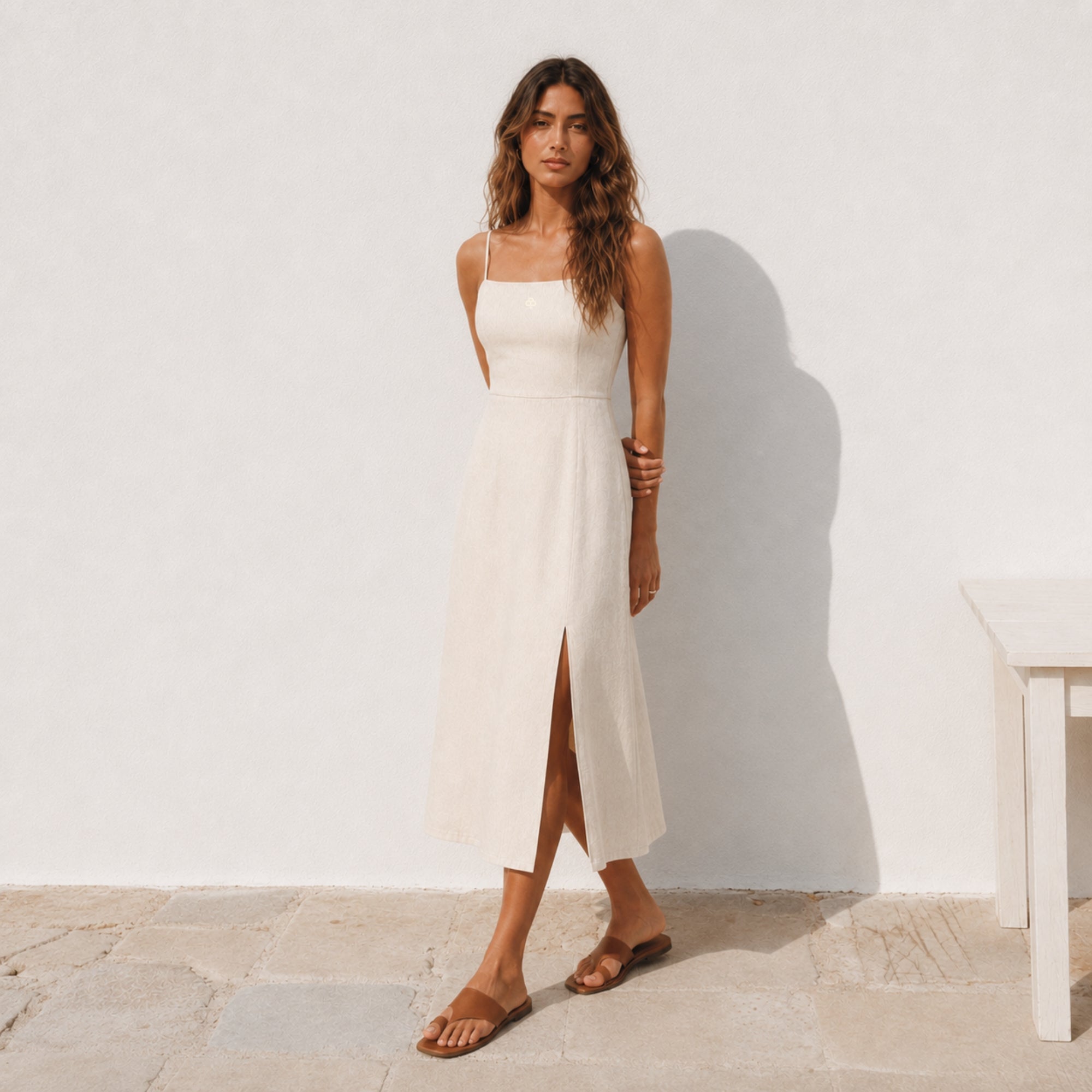 Robe Midi Coton Lin