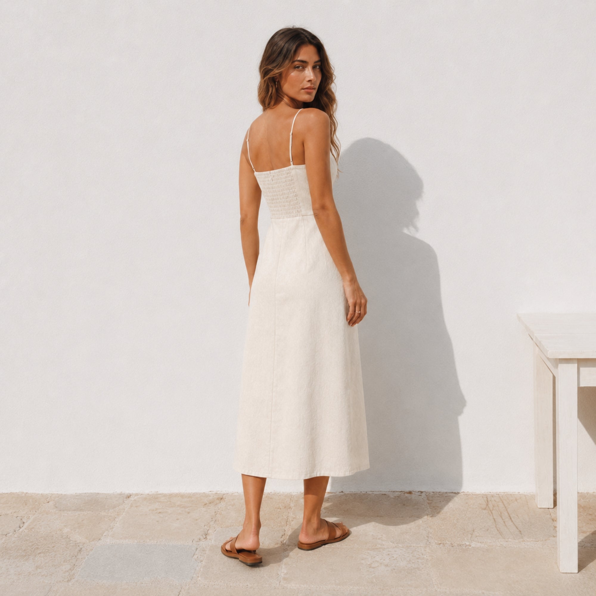 Robe Midi Coton Lin