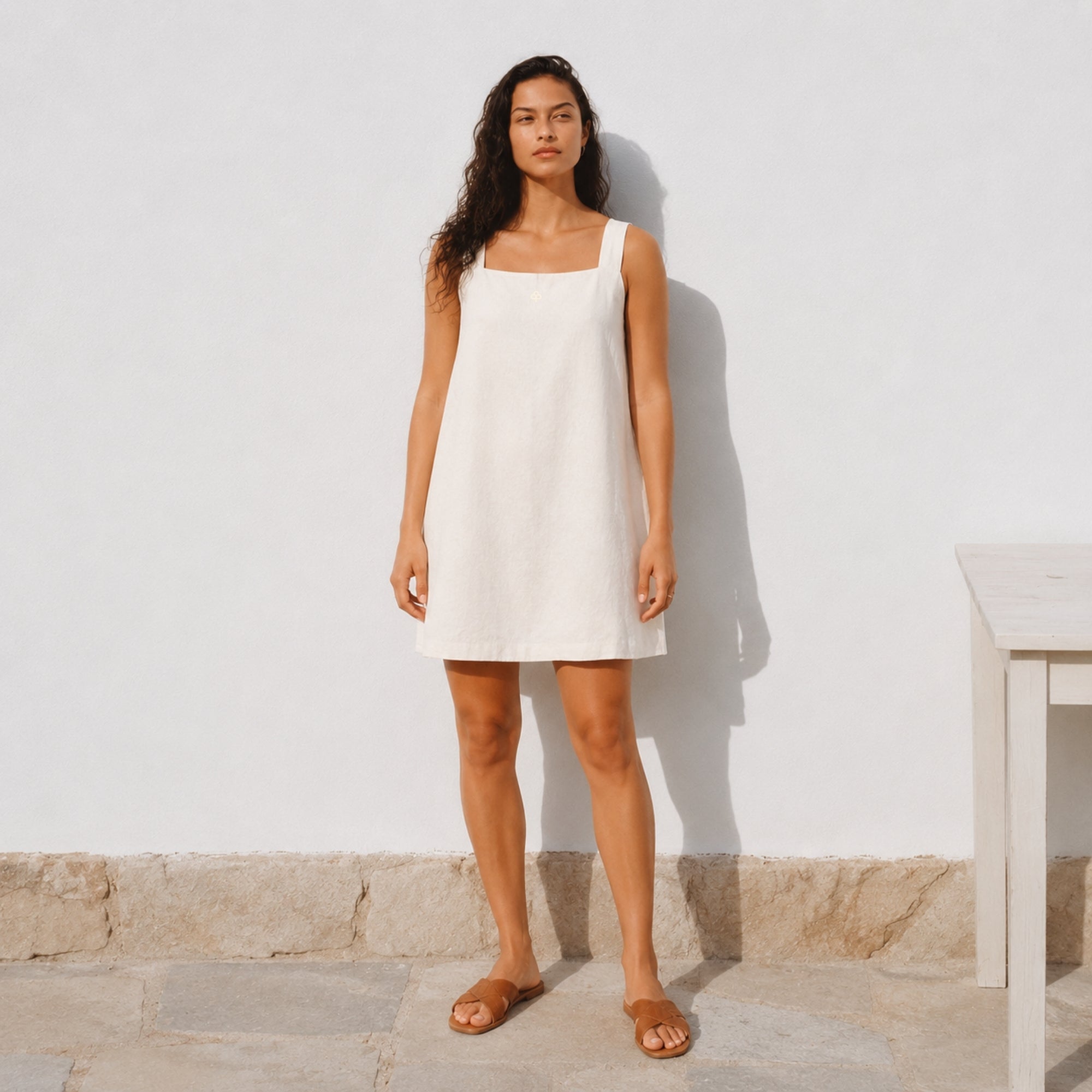 Robe mini en lin