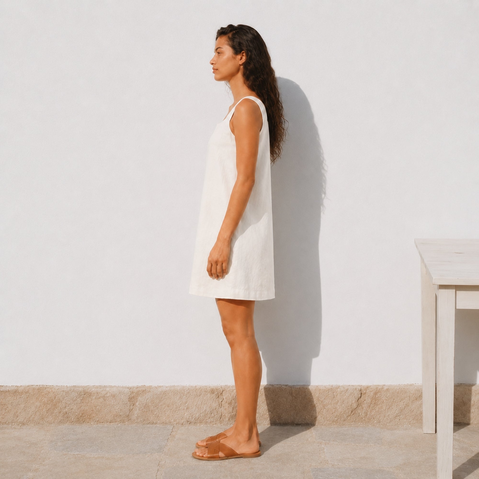 Robe mini en lin