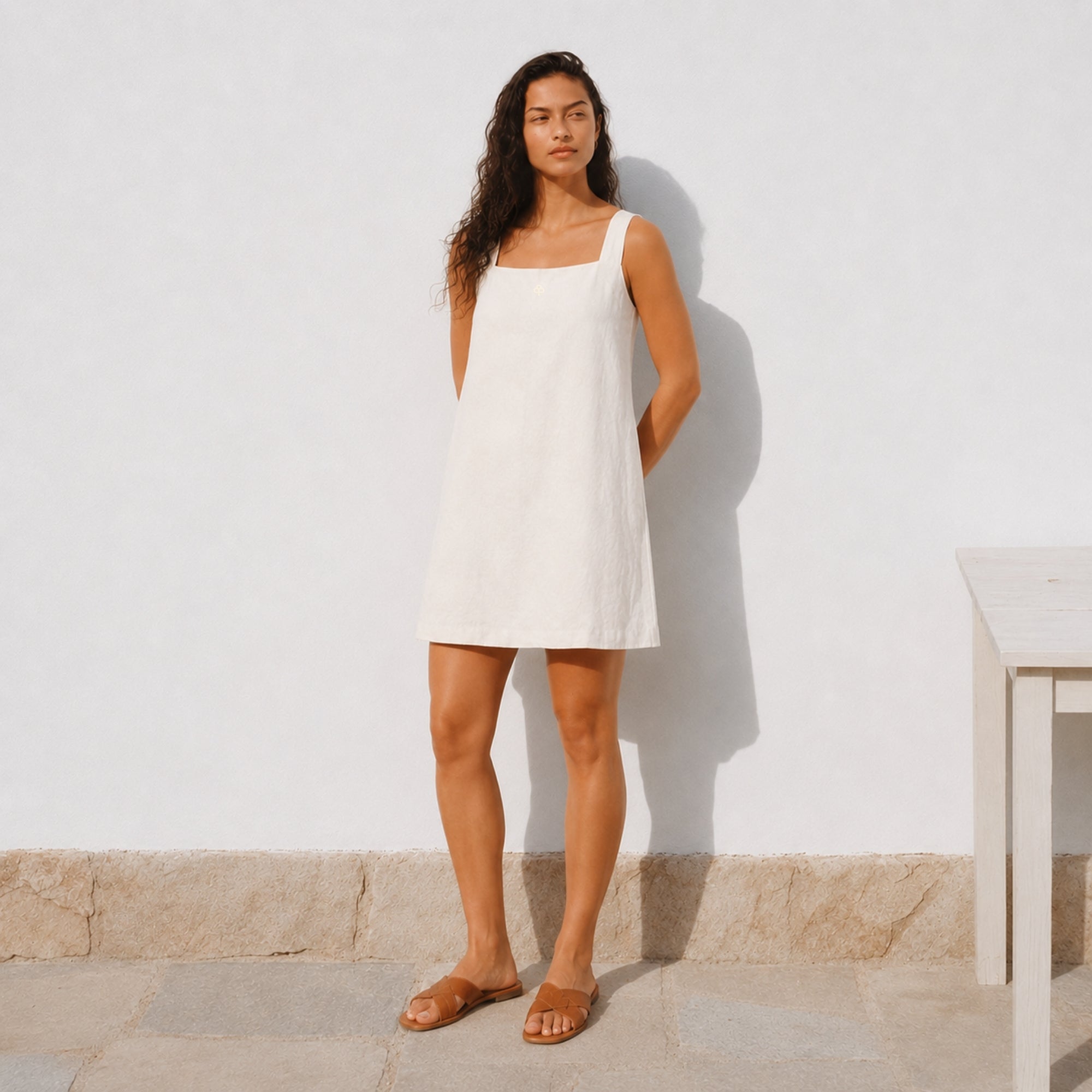 Robe mini en lin