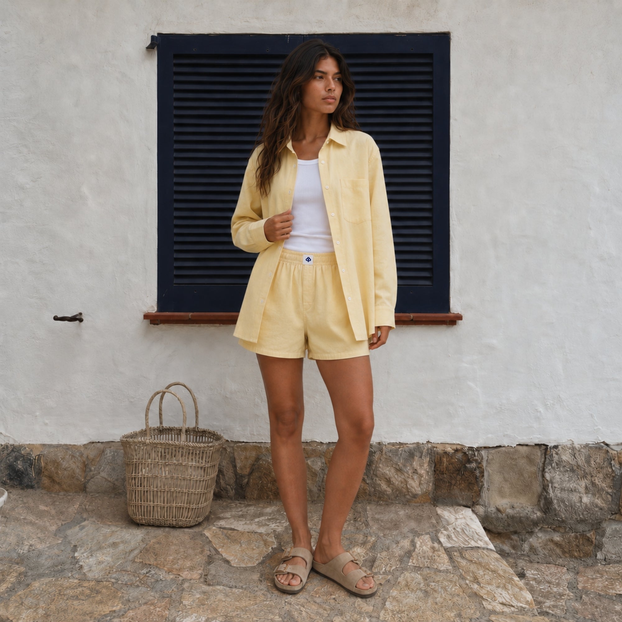 Short boxer en coton