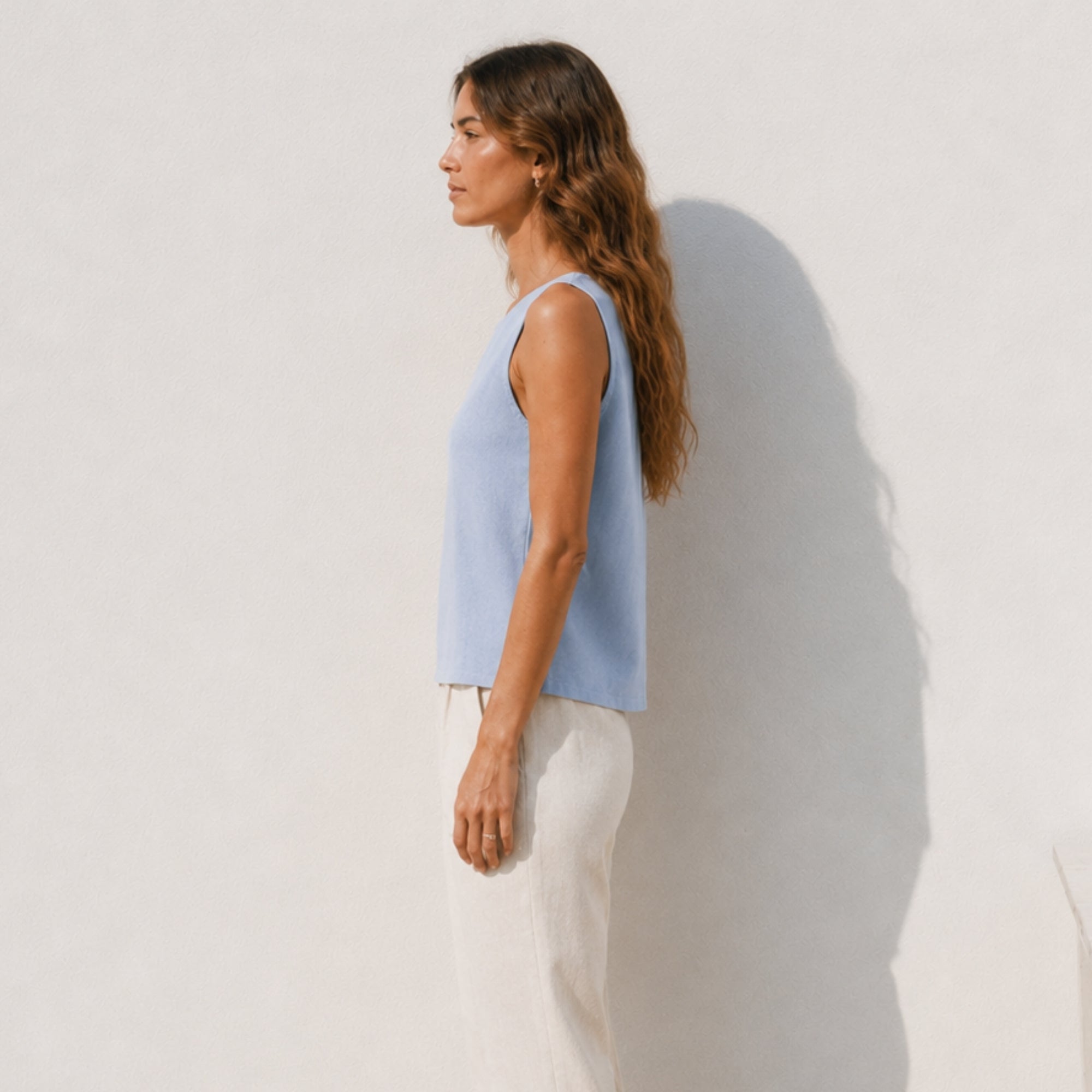 Sleeveless Linen Top