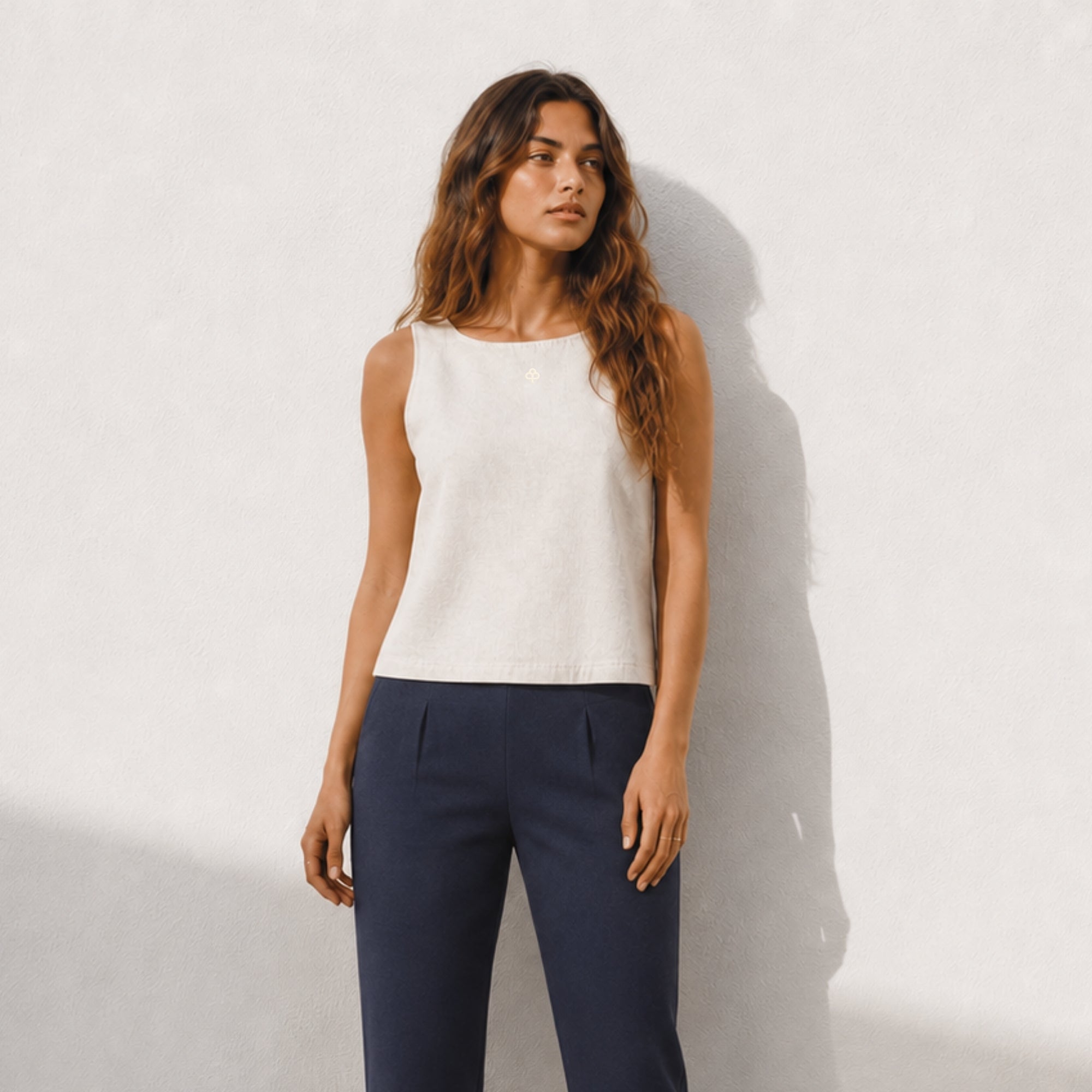 Sleeveless Linen Top