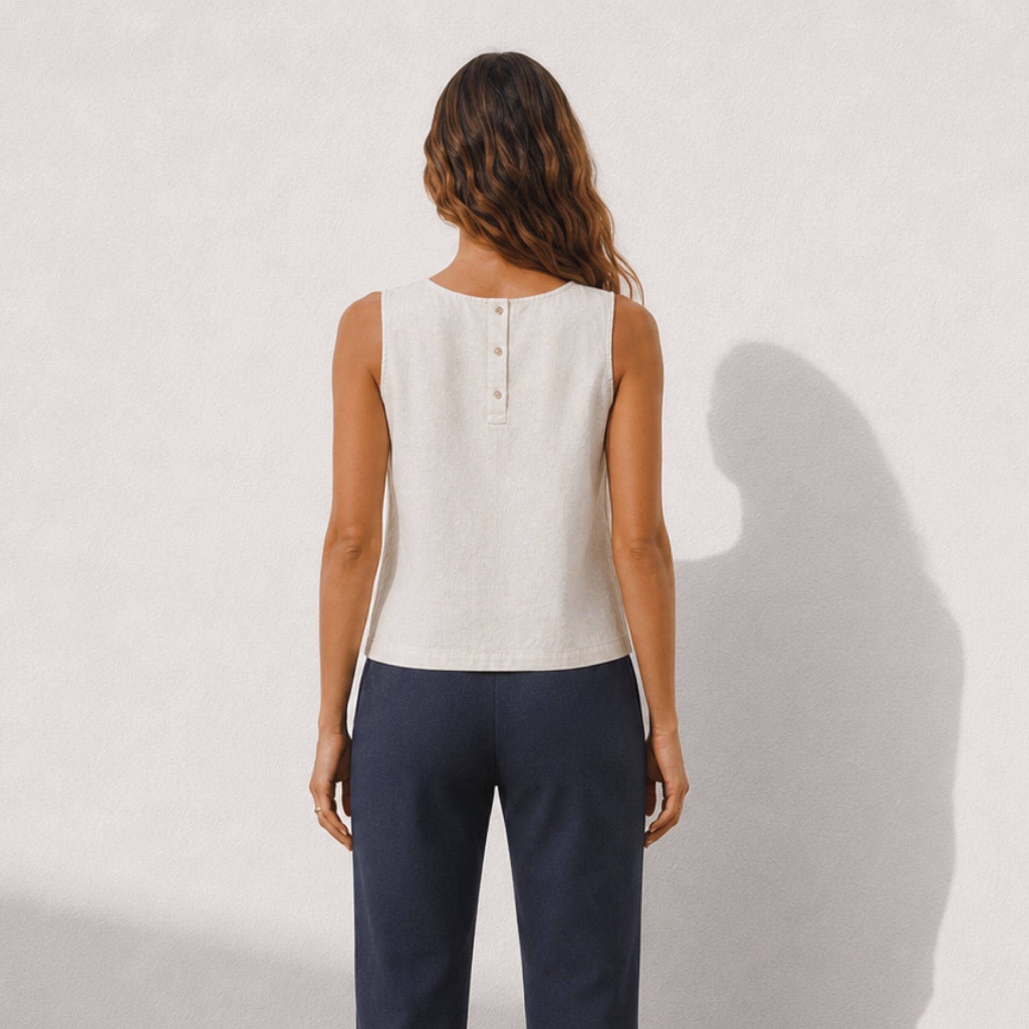 Sleeveless Linen Top