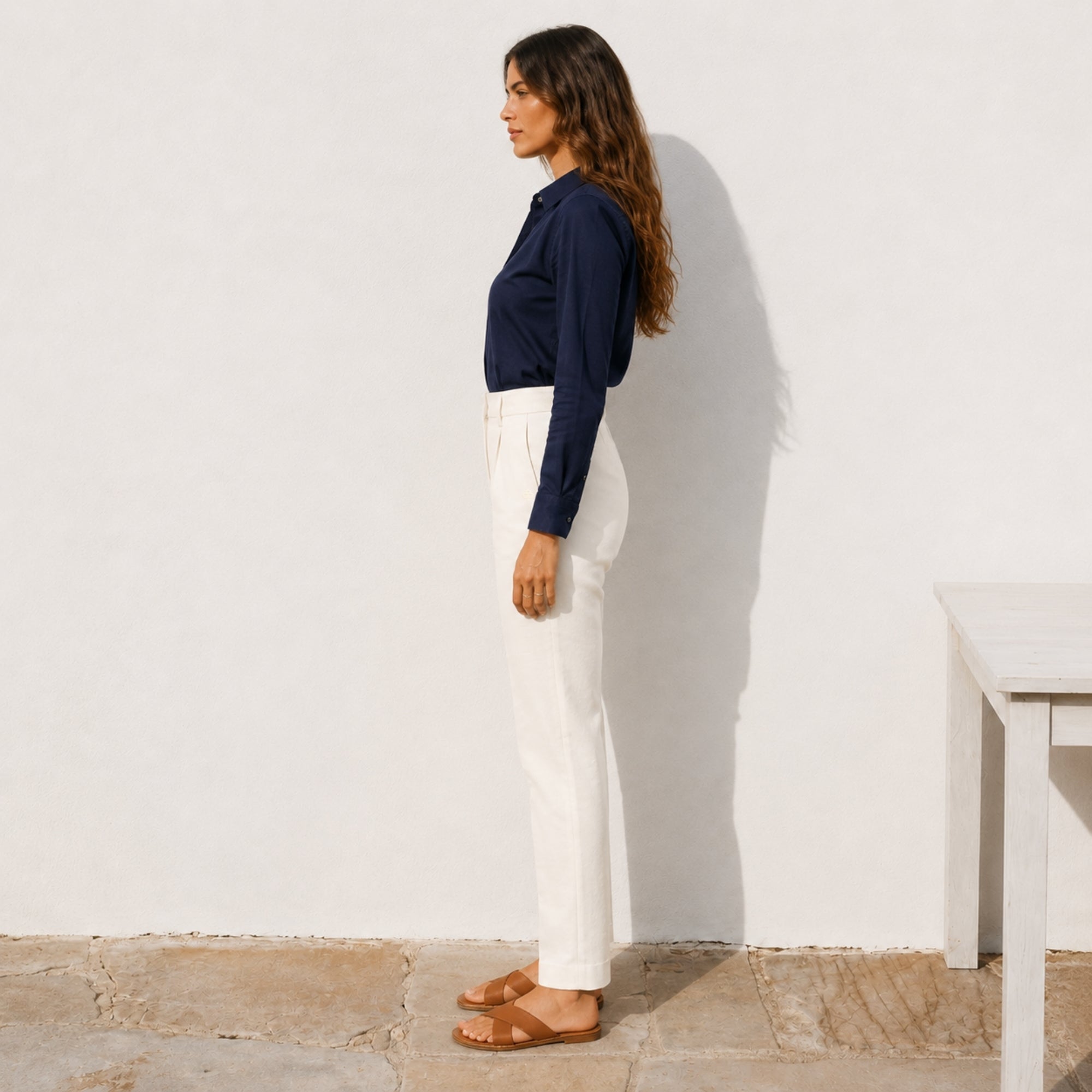Straight Leg Linen Pants