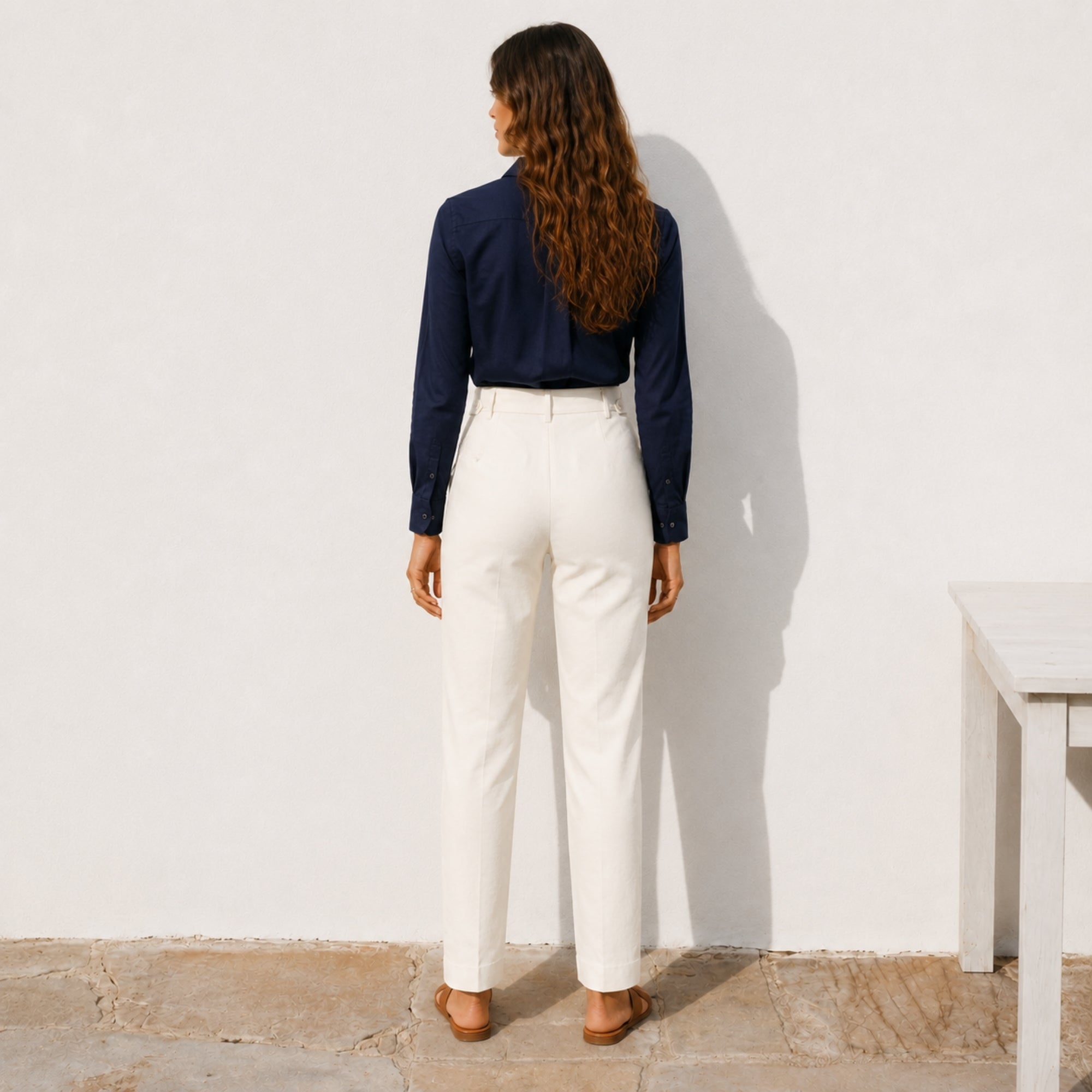 Straight Leg Linen Pants