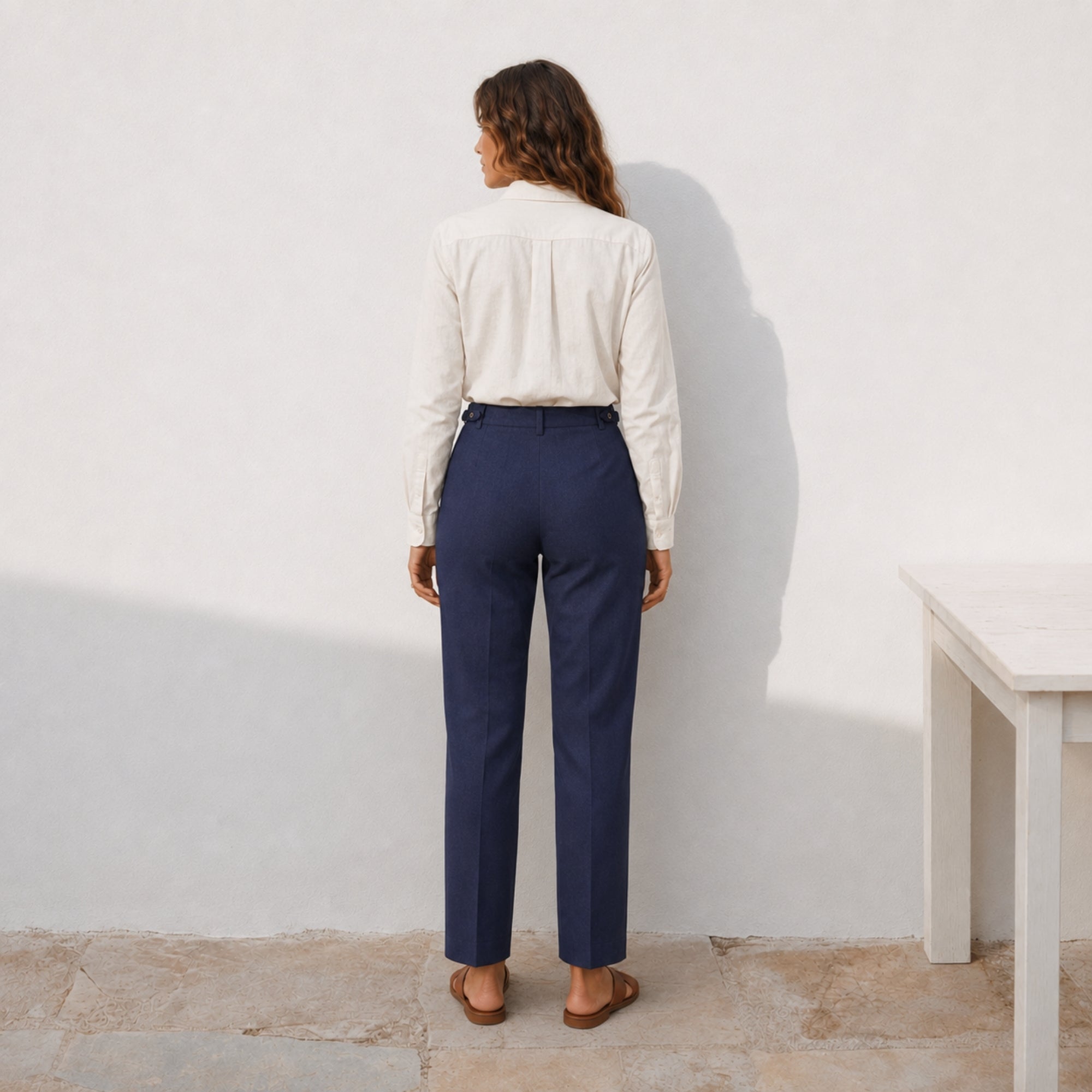 Straight Leg Linen Pants